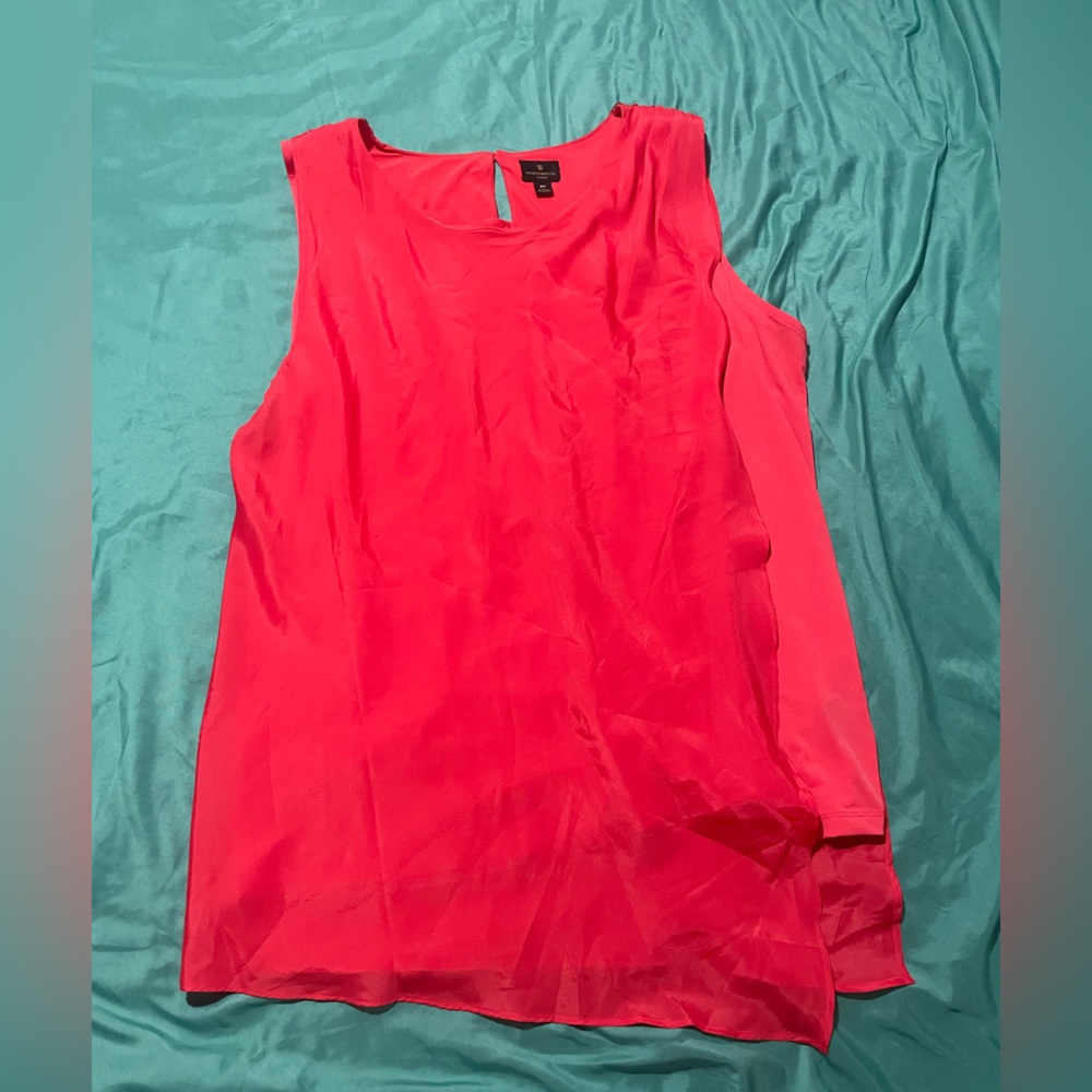 Worthington Bold Red Sleeveless Blouse